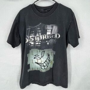 disturbed Black Graphic Tee